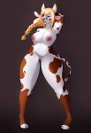  anthro big_breasts bovid bovine breasts cattle female genitals hi_res looking_at_viewer mammal nipples nude oursweetlove pussy sarimoo simple_background smile solo 