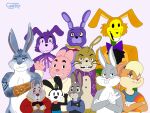  4:3 absurd_res alice_in_wonderland anthro banny_(twf) black_body blonde_hair blue_eyes bonnie_(fnaf) bow_tie buckteeth bugs_bunny bunnymund cake_top cartoon_network clothed clothing crossed_arms digital_media_(artwork) disney easter easter_bunny female five_nights_at_freddy&#039;s five_nights_at_freddy&#039;s_vr:help_wanted fleischer_style_toon fnaf_vr_help_wanted fur glitchtrap gloves grey_body grey_fur group hair handwear hi_res holidays judy_hopps lagomorph leporid lola_bunny long_ears looking_at_viewer looney_tunes male mammal oswald_the_lucky_rabbit pink_body pumpkin_rabbit purple_body purple_fur rabbit richard_watterson rise_of_the_guardians simple_background smile teeth the_amazing_world_of_gumball the_walten_files the_white_rabbit toony topwear vest video_games warner_brothers whiskers zootopia 