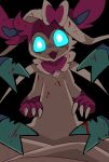  2021 ambiguous_gender blood blue_eyes blue_sclera bodily_fluids claws eeveelution feral fur glowing glowing_eyes hi_res nintendo open_mouth pok&eacute;mon pok&eacute;mon_(species) simple_background smile solo sylveon video_games white_body white_fur winte yandere 