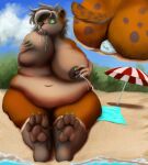  anthro beach beach_towel big_breasts big_butt bodily_fluids breast_play breast_suck breastfeeding breasts butt duo ear_piercing facesitting facial_piercing female huge_breasts huge_butt hyaenid lactating mammal nose_piercing nose_ring nude obese outside overweight overweight_anthro overweight_female paws pickles-hyena piercing seaside self_suckle sitting spotted_hyena sucking thick_thighs towel wide_hips 