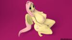  16:9 3d_(artwork) ? anthro barefoot big_breasts big_butt breasts butt crouching cutie_mark digital_media_(artwork) equid equine feathered_wings feathers feet female fluttershy_(mlp) friendship_is_magic goth hair hand_on_breast hand_on_leg hand_on_thigh hasbro horse looking_at_viewer mammal my_little_pony nipples nude pegasus pink_hair pony shadedance smile solo source_filmmaker thick_thighs widescreen wings yellow_body 