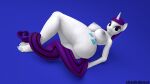  16:9 3d_(artwork) ? anthro barefoot big_butt blue_eyes breasts butt cutie_mark digital_media_(artwork) equid equine feet female friendship_is_magic goth gothicc gothify hair hasbro horn horse looking_at_viewer lying mammal multicolored_hair my_little_pony nipples nude on_back pony purple_hair rarity_(mlp) shadedance smile solo source_filmmaker thick_thighs two_tone_hair unicorn widescreen 