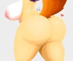  &lt;3 absurd_res anthro areola big_breasts big_butt breasts butt canid canine female hi_res huge_butt jhenightfox julie_(jhenightfox) mammal nipples simple_background solo thick_thighs white_background 