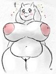 &lt;3 2021 anthro areola bedroom_eyes big_breasts black_eyes blush boss_monster bovid breasts caprine curvy_figure cute_fangs drunk female front_view fur genitals half-closed_eyes hi_res hoodie_stalker horn huge_breasts inverted_nipples looking_at_viewer mammal mature_anthro mature_female narrowed_eyes navel nipples nude overweight overweight_female pussy seductive simple_background slightly_chubby smile solo standing substance_intoxication thick_thighs tongue tongue_out toriel undertale video_games voluptuous white_body white_fur wide_hips 