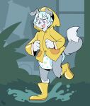  anthro canid canine cuddlehooves diaper hi_res male mammal padded padding raining solo 