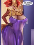  anthro bedroom_eyes canid canine clothing delphox doorway english_text female hand_on_hip hi_res licking licking_lips mammal mleonheart narrowed_eyes nightgown nintendo pok&eacute;mon pok&eacute;mon_(species) seductive solo text tongue tongue_out translucent translucent_clothing translucent_nightgown video_games 