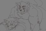  2021 anal anthro blush canid canine canis dog_operator domestic_dog duo exe_exem kemono live-a-hero male male/male male_penetrated male_penetrating mammal mokdai overweight overweight_male penetration protagonist_(live-a-hero) sex simple_background sketch tongue tongue_out video_games 