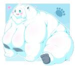  &lt;3 2021 5_fingers 5_toes anthro areola belly big_breasts blue_eyes blush braided_hair breasts cute_fangs feet female fingers fur hair happy hi_res huge_breasts kemono mammal neck_tuft nipples nude obese obese_anthro obese_female open_mouth open_smile overweight overweight_anthro overweight_female pawpads paws polar_bear radiowave smile solo text thick_thighs toes tongue translated tuft ursid ursine white_body white_fur white_hair 