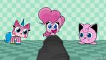  39coit anthro blue_eyes crossover equid equine female feral first_person_view friendship_is_magic fur genitals group hair hasbro hi_res horse jigglypuff male male/female mammal my_little_pony my_little_pony:_pony_life nintendo open_mouth open_smile penis penis_awe pink_body pink_fur pink_hair pinkie_pie_(mlp) pok&eacute;mon pok&eacute;mon_(species) pony simple_background smile the_lego_movie unikitty video_games 