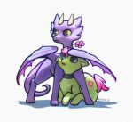  claws dragon duo equid equine feral hi_res hooves horn mammal membrane_(anatomy) membranous_wings neytirix purple_eyes scalie simple_background western_dragon white_background wings yellow_eyes 