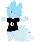  ambiguous_gender anthro big_tail blue_body blue_fur blue_hair cassie_(veevobyte) clothing digital_media_(artwork) domestic_cat felid feline felis fur goo_(disambiguation) hair mammal monochrome oversized_shirt shirt short_sleeves simple_background simple_coloring solo standing tagme topwear translucent translucent_body veevobyte white_background young 