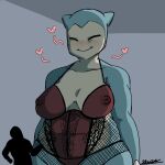  1:1 2021 anthro big_breasts blush breasts clothing duo female hi_res human human_on_anthro interspecies inuyuru lace larger_female lingerie male mammal meme nintendo pok&eacute;mon pok&eacute;mon_(species) simple_background size_difference slightly_chubby snorlax translucent translucent_clothing video_games 