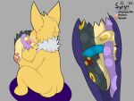  4:3 anal anthro bodily_fluids cum cum_in_mouth cum_inside duo eeveelution feral genital_fluids internal jolteon male male/male male_pred male_prey molma_(artist) nintendo oral pok&eacute;mon pok&eacute;mon_(species) quilava rimming sex synge tail_fetish tail_maw tail_play tail_vore video_games vore 