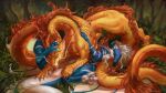  16:9 2021 69_position akineza asian_mythology blue_body blue_scales brown_hair claws cunnilingus day detailed_background digital_media_(artwork) dragon duo east_asian_mythology eastern_dragon fellatio female feral forest genitals grass hair male male/female multicolored_body multicolored_scales mythology oral orange_body orange_scales outside paws penile penis plant pussy reptile scales scalie sex tree two_tone_body two_tone_scales vaginal white_body white_hair white_scales widescreen 
