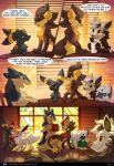  2021 9tales_comic absol backlighting black_body black_claws black_fur breanna_(9tales) cabin canid canine claws comic detailed_background dialogue digital_media_(artwork) eevee eeveelution english_text facial_tuft fangs female feral fur furniture genitals hi_res hioshiru inside kalani_(9tales) kejifox light lighting lumen_(9tales) luxray male mammal mightyena morning nintendo pok&eacute;mon pok&eacute;mon_(species) pussy rime_(9tales) roy_(9tales) sammy_(9tales) shaded speech_bubble table text typhlosion umbreon video_games window 