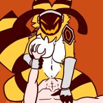 1:1 anthro arthropod bee bodily_fluids breast_grab breast_play breast_squish breasts chest_tuft cum cum_in_pussy cum_inside curvy_figure cybernetic_arm cybernetic_limb dominant dominant_female duo female female_on_top fluffy forced genital_fluids genitals glowing glowing_eyes grin guided_breast_grab hand_on_breast hi_res human hymenopteran insect kusama machine male male/female mammal nude on_top penetration protogen pussy pussy_juice q-3n rape_face rough_sex sex smile squish tuft vaginal vaginal_penetration voluptuous 