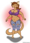  anthro breasts cjshadorunner clothing domestic_cat felid feline felis female hair hi_res mammal solo 