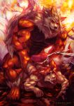  abs absurd_res anthro arcanine biceps black_body black_countershading black_sclera bodily_fluids canid canine claws countershading crouching cum cum_on_back cum_on_face cum_string detailed_background digitigrade duo ear_piercing ejaculation fan_character felid fire fluffy fluffy_tail from_behind_position fur genital_fluids genital_piercing genitals glowing glowing_eyes hair hands_on_waist hi_res hot_dogging humanoid_genitalia humanoid_penis laarx leaf lion looking_down looking_pleasured lying male male/male mammal muscular muscular_anthro muscular_male neck_tuft nintendo nipples on_front orange_body orange_fur pantherine pecs penis penis_piercing piercing pok&eacute;mon pok&eacute;mon_(species) prince_albert_piercing red_hair revelion ring sex sharp_teeth size_difference tan_body tan_fur tattoo teeth toe_claws tongue tongue_out tuft vein veiny_penis video_games 