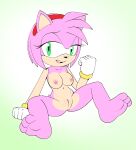  amy_rose anthro anus bedroom_eyes breasts clothing eulipotyphlan feet female fours_(artist) genitals gloves gradient_background handwear hedgehog hi_res looking_at_viewer mammal mostly_nude narrowed_eyes open_mouth pussy seductive sega simple_background sitting smile smirk solo sonic_the_hedgehog_(series) spread_legs spreading 