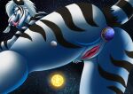  2021 anal anthro destruction earth felid female furrypur genitals looking_back macro mammal markings_(fur) moon pantherine planet pussy size_play space star striped_body stripes sun teeth tiger tongue tongue_out ych_result 