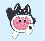  ambiguous_gender canid canine canis clothing costume cute_eyes cute_face domestic_dog fox kirby kirby_(series) mammal nintendo parooty pink_body skib solo video_games 