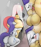  absurd_res anal anthro anthrofied anus balls big_butt bodily_fluids breasts butt crossgender crouching equid equine fluttershy_(mlp) friendship_is_magic genitals group gynomorph gynomorph/gynomorph hasbro hi_res huge_butt intersex intersex/intersex licking mammal my_little_pony nsfwronin nude nun oral rarity_(mlp) rimming sex stinkface tongue tongue_out 