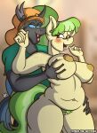  anthro anthrofied areola arthropod big_breasts breast_grab breasts changeling equid equine female freckles friendship_is_magic genitals hand_on_breast hi_res male male/female mammal mature_female ms._peachbottom_(mlp) my_little_pony nude pubes pussy sketchybug 