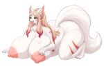  14:9 absurd_res anthro areola big_breasts breasts canid canine female hair hi_res huge_breasts inake kemono mammal nipples nude solo tongue tongue_out 