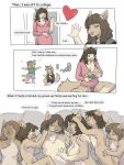  &lt;3 3:4 age_difference ambiguous_gender anthro baby belly big_belly breastfeeding breasts brown_hair canid canine clothed clothing comic dialogue english_text eyes_closed father father_and_child female fingers fur group hair hand_on_chest hi_res incest_(lore) kemoppai long_hair male mammal mature_anthro mature_female mother mother_and_child mother_and_son nude older_female open_mouth parent parent_and_child pregnant sitting son tan_body tan_fur text young younger_male 
