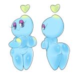  &lt;3 1:1 bedroom_eyes big_breasts breast_squish breasts butt chao_(sonic) featureless_breasts featureless_crotch featureless_hands featureless_legs female front_view hi_res humanoid looking_at_viewer looking_back multiple_poses narrowed_eyes not_furry nude pose rear_view seductive sega short_stack simple_background smile solo sonic_the_hedgehog_(series) squish sweetdandy white_background 
