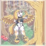  1:1 absurd_res ale_pawski big_breasts blonde_hair breasts cervid darkend_woods_(ludexus) fan_character fantasy female genitals godness hair hasbro hi_res high_size horn invalid_tag ludexus mammal my_little_pony pussy tall wings 