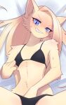  10:16 2021 4_fingers anthro blue_eyes blush bodily_fluids bra breasts clenched_teeth clothing domestic_cat felid feline felis female fingers fur hair hand_in_panties hand_in_underwear kemono long_hair looking_at_viewer mammal masturbation panties sharp_teeth small_breasts solo spread_legs spreading sweat sweatdrop tan_body tan_fur tan_hair teeth underwear unousaya vaginal vaginal_masturbation 