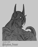  anthro anubian_jackal ayden_(character) canid canine canis cthulhu_mythos eldritch_abomination h.p._lovecraft hi_res humanoid_pointy_ears jackal lovecraftian_(genre) luluthir male mammal many_eyes many_teeth monochrome monster muscular muscular_male piercing sharp_teeth simple_background solo teeth tentacles the_hounds_of_tindalos_(h.p._lovecraft) white_eyes 