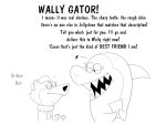  4:3 anthro canid canine clothing dialogue drememoto duo english_text female fish hanna-barbera hat headgear headwear jabberjaw jabberjaw_(character) jellystone_(hbo_max) loopy_(loopy_de_loop) loopy_de_loop mammal marine monochrome scarf shark sharp_teeth simple_background teeth text white_background 