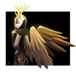  alpha_channel big_breasts blonde_hair breasts cervid darkend_woods_(ludexus) fan_character fantasy female godness hair hasbro hi_res high_size horn invalid_tag ludexus mammal my_little_pony solo tall wings yellow_eyes 