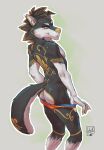  absurd_res anthro border_collie butt canid canine canis clothing clothing_pull collie domestic_dog herding_dog hi_res lion21 male mammal mulipios pastoral_dog sheepdog solo teasing underwear underwear_down underwear_pull 