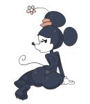  anthro big_butt butt clothed clothing disney female gloves handwear hat headgear headwear hi_res inkblot looking_at_viewer looking_back mammal minnie_mouse mouse murid murine panties rear_view rodent simple_background solo sweetdandy topless underwear white_background white_clothing white_gloves white_handwear 