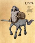  2009 abs deimos-remus digital_media_(artwork) equid equid_taur equine equine_taur hair hi_res hooves long_hair lynel male mammal mammal_taur melee_weapon monster nintendo pecs pixel_(artwork) shield solo sprite_art sword taur the_legend_of_zelda video_games weapon 