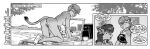  anthro anus bedroom_eyes brave_new_world breasts butt chiropteran clothed clothing comic dialogue duo english_text felid female fur genitals greyscale hair leona_pryde lion looking_back mammal midriff monochrome narrowed_eyes nude outside pantherine pussy rear_view sasha_gothica seductive shirt style_wager tank_top text topwear tube_top vehicle 