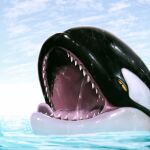  1:1 ambiguous_gender bodily_fluids cetacean delphinoid drooling feral hi_res mammal marine mouth_shot oceanic_dolphin open_mouth orca saliva saliva_string sea sharp_teeth solo tallion teeth toothed_whale water 
