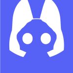  1:1 ambiguous_gender anthro blue_and_white blue_background changed_(video_game) chris_fox clyde_(discord) discord_(app) disembodied_head ears_up headshot_portrait icon logo looking_at_viewer meme monochrome portrait puro_(changed) simple_background simple_eyes solo two_tone_face white_ears white_eyes 