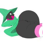  1:1 anthro anus backsack balls big_butt blush bodily_fluids bovid butt caprine clothed clothing color_edit colored colored_sketch deltarune edit embarrassed eyewear floppy_ears genitals girly girokett glasses goat hat headgear headwear horn legwear lying male mammal monster no_underwear on_front open_mouth perineum ralsei robe solo sweat sweatdrop thigh_highs video_games wizard_hat 