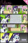  absurd_res comic dialogue duo equid equine feathers female feral fluttershy_(mlp) friendship_is_magic hair hi_res horn mammal my_little_pony pegasus pink_hair pony-thunder rarity_(mlp) unicorn wings yellow_body yellow_feathers 