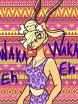  3:4 absurd_res africa animal_print antelope antelope_horn anthro bone bovid bovid_horn disney female gazelle gazelle_(zootopia) gazelle_horn hi_res horn jewelry leopard_print mammal mrfoxluck necklace solo zootopia 