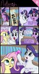  absurd_res comic dialogue equid equine feathers female feral fluttershy_(mlp) friendship_is_magic group hair hasbro hi_res horn mammal my_little_pony pink_hair pony-thunder purple_body purple_feathers rarity_(mlp) trio twilight_sparkle_(mlp) unicorn winged_unicorn wings 