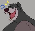  2021 anthro baloo disney edtertainerd fur male mammal open_mouth simple_background solo the_jungle_book ursid 