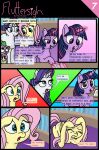  absurd_res comic dialogue dragon equid equine feathers female feral fluttershy_(mlp) friendship_is_magic group hair hasbro hi_res horn mammal my_little_pony pegasus pink_hair pony-thunder purple_body purple_feathers rarity_(mlp) spike_(mlp) twilight_sparkle_(mlp) unicorn winged_unicorn wings 