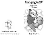  &lt;3 5:4 anthro ashlee_hurwitz chibi dormouse duo ear_piercing english_text female gesture good_cheese hair jerome_baker kelly_hamilton looking_at_viewer male mammal mephitid monochrome piercing rodent sketch skunk striped_skunk text thumbs_up 
