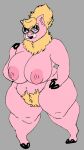  anthro big_breasts breasts domestic_pig eyewear eyewear_only female glasses glasses_only hairy_pussy hooves huge_breasts mammal nipples nude penni-chan69 pubes solo suid suina sus_(pig) tusks wide_hips 