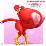  &lt;3 1:1 2019 absurd_res anthro ara_(genus) areola avian beak big_breasts bird bodily_fluids breasts dialogue digital_media_(artwork) english_text eyelashes female francine_(badgerben) hi_res huge_breasts hyper hyper_breasts hyperstorm_h lactating looking_at_viewer macaw neotropical_parrot nipples nude parrot scarlet_macaw solo sweat sweatdrop text true_parrot 